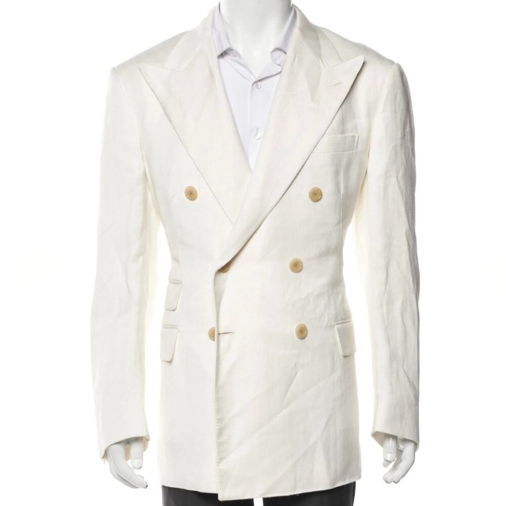 Ralph Lauren Purple Label Dinner Jacket 44 Blazer Hand Tailored Savile Row white